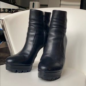 Prada winter ankle boots with a heel
